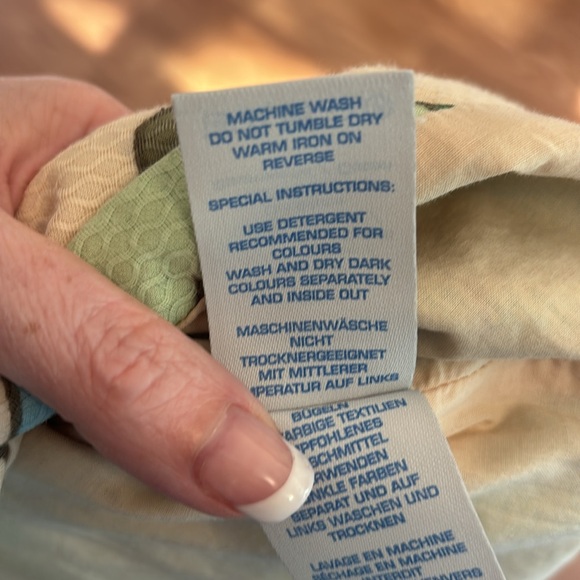 Boden Green and Blue Floral Retro Pocket Sleeveless Shift Dress Size 6 Long - Picture 7 of 11